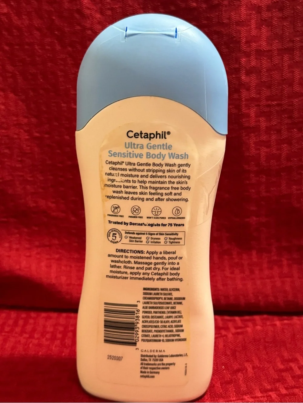 Cetaphil Ultra Gentle Body Wash for Sensitive Skin - Light Blue